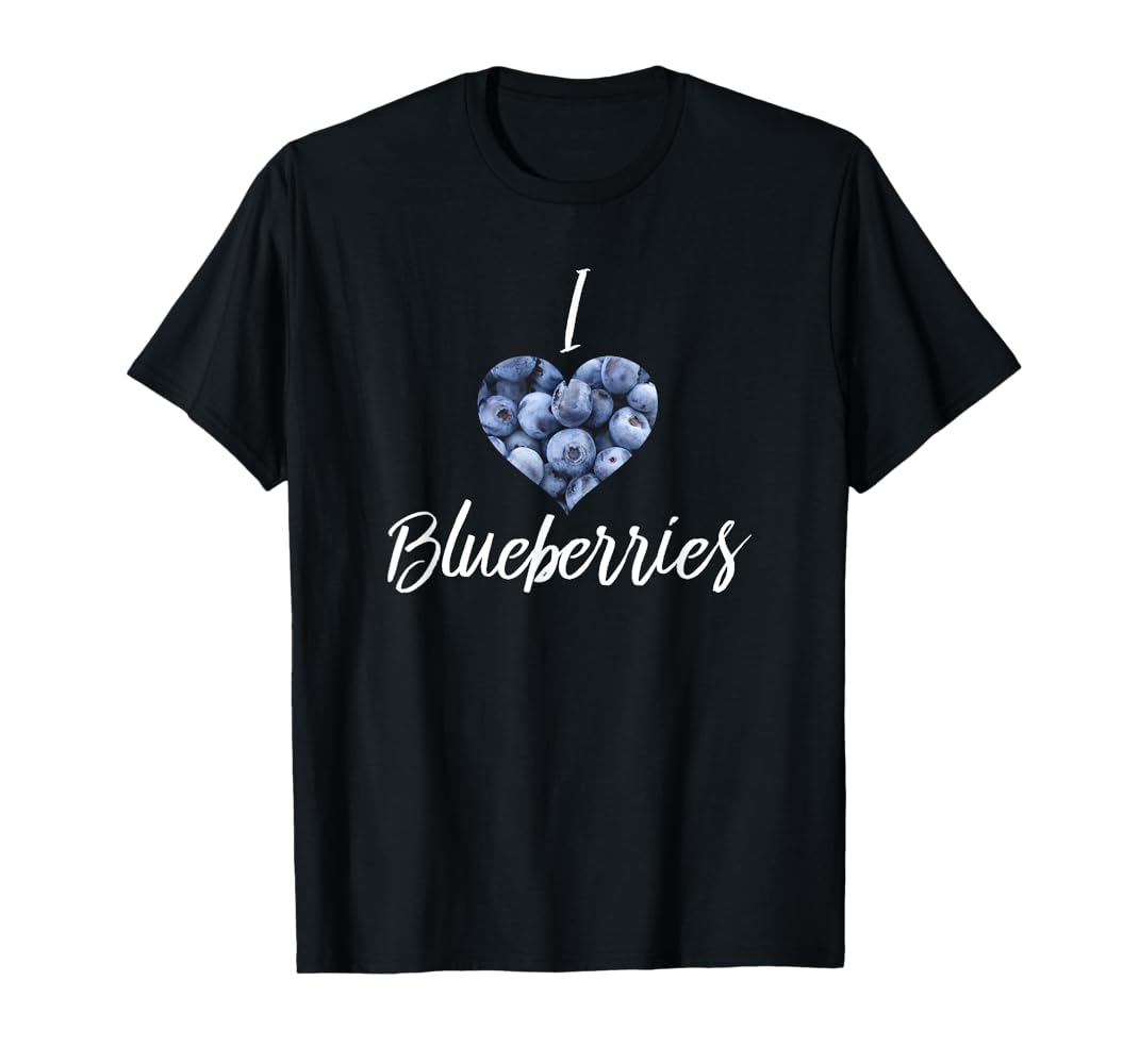 Amazon.com: I Love Blueberries T-Shirt : Clothing, Shoes